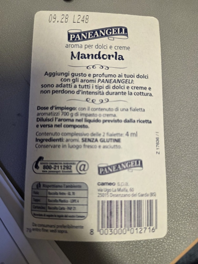 Aroma Mandorla – Rückseite
