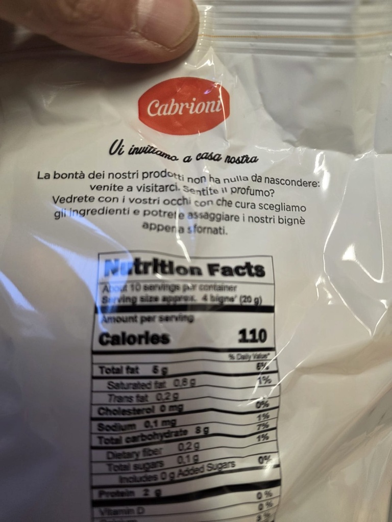 Wafer Cacao Cabrioni – Rückseite 2