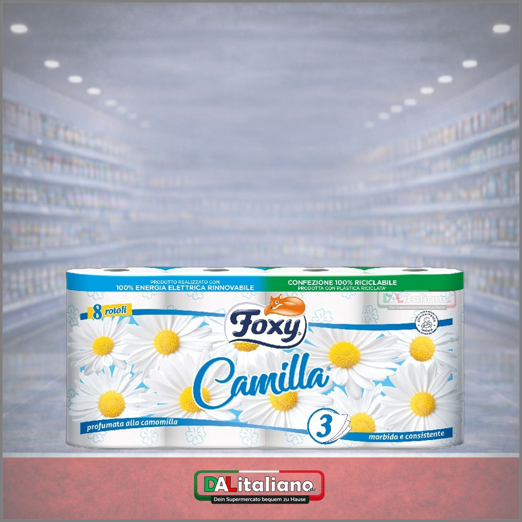 Toilettenpapier - Camilla - Foxy - 3-lagig, 8 Rollen