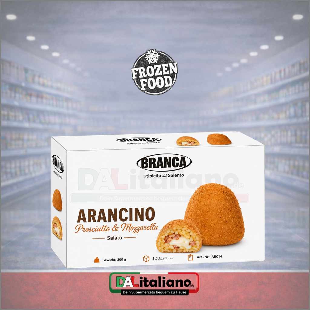 Arancino - Prosciutto & Mozzarella Prefritto - Branca Gel - 25Stk.