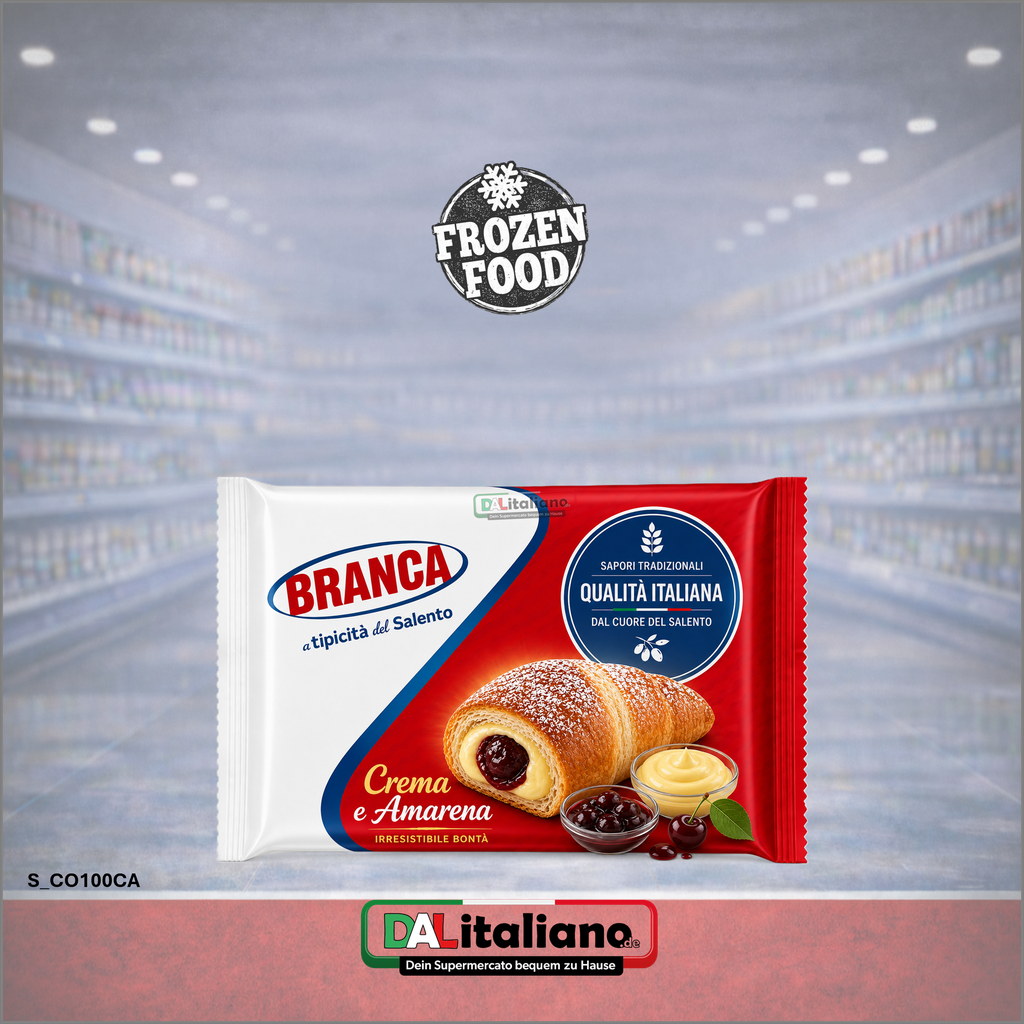 Cornetto Salentino - Crema & Amarena - Branca Gel - 6x100g