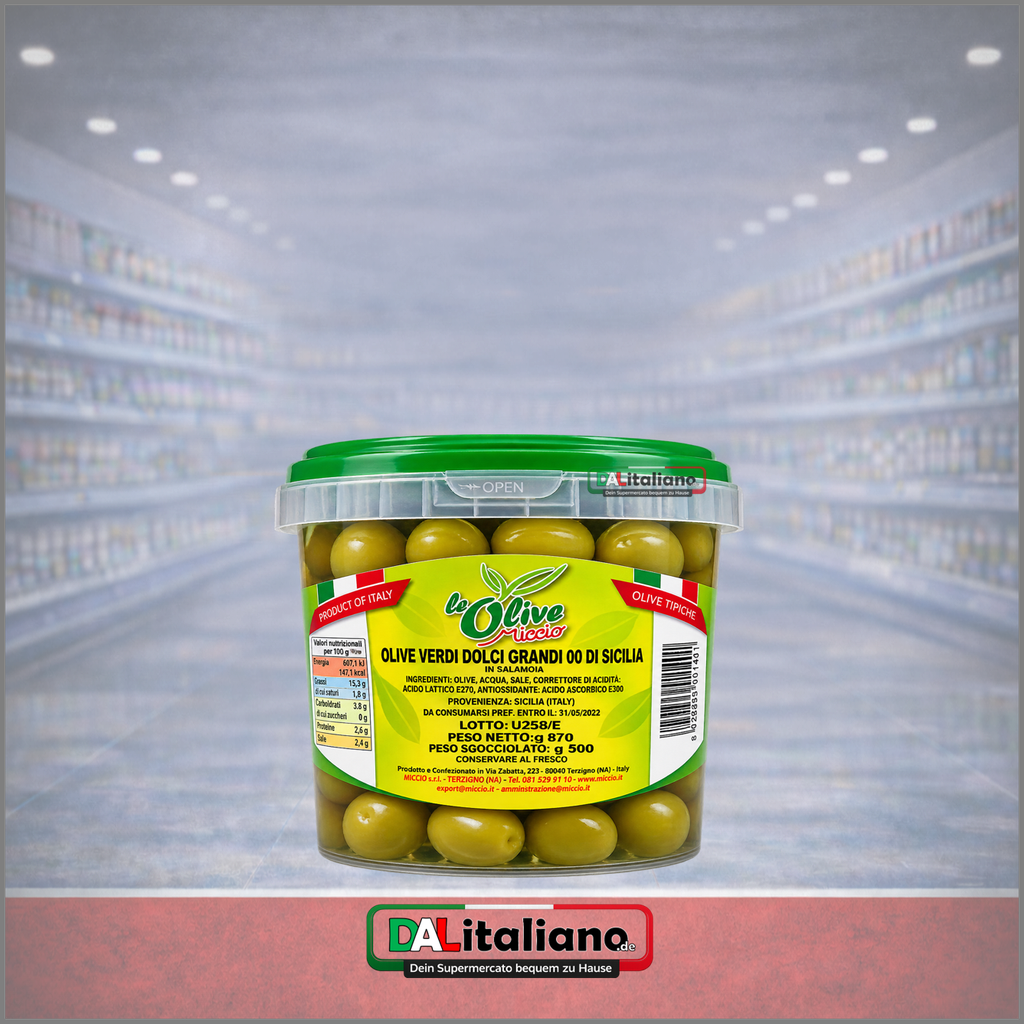 Olive Verdi Dolci - Miccio - 500 g