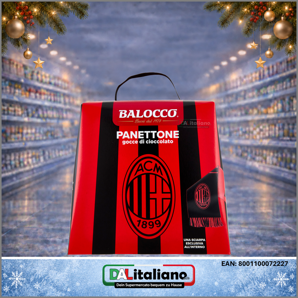 Panettone Schokotropfen - Milan mit Schal - Balocco - 500 g